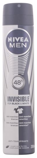 Desodorizante spray invisível a preto e branco 200 ml