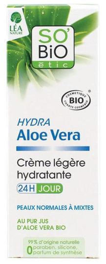 Hydra Aloe Vera Light Cream hidratante 24h por dia 50 ml