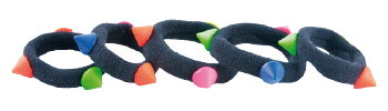 Elastic Pop Scrunchies com triângulos 5 unidades Elastic Pop Scrunchies com triângulos 5 unidades