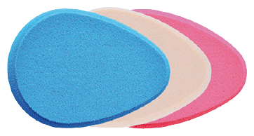 Conjunto de esponja de maquiagem de cores b&aacute;sicas