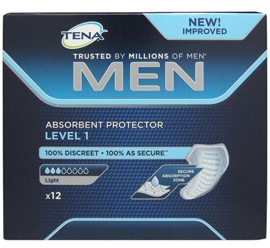 Protetores absorventes nível 1 para homens 12 uds Protetores absorventes nível 1 para homens 12 uds