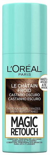 Magic Retouch Spray Raízes de retoque e cabelos grisalhos Castanho escuro 150ml Magic Retouch Spray Raízes de retoque e cabelos grisalhos Castanho escuro 150ml