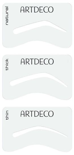 Modelos de sobrancelha em 3 formas diferentes