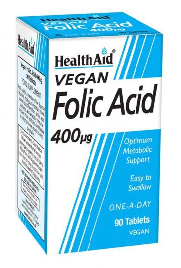90Comp ácido fólico. Health Aid
