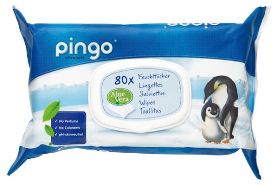 Pingo Toalhas Ecol&oacute;gicas sem Perfume 80 unidades