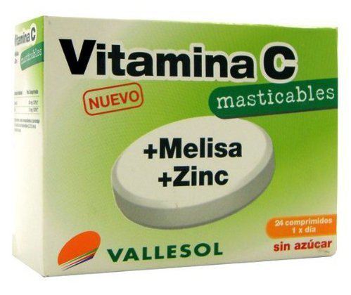 Vitamina C Zinco Melisa 24 Tabletes mastigáveis Vitamina C Zinco Melisa 24 Tabletes mastigáveis
