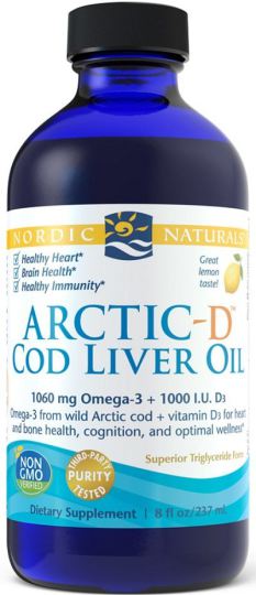 Óleo de fígado de bacalhau do Ártico-D 237 ml
