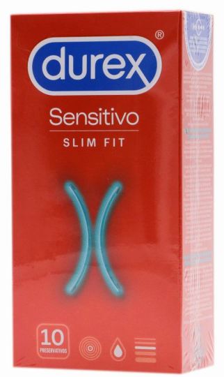 Preservativos sensíveis Slim Fit 10 unidades Preservativos sensíveis Slim Fit 10 unidades