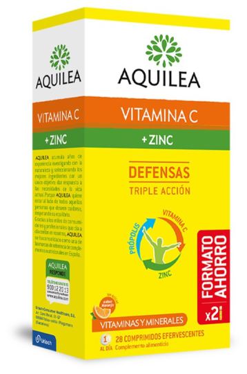 Comprimidos efervescentes de vitamina C + zinco 28 Comprimidos efervescentes de vitamina C + zinco 28