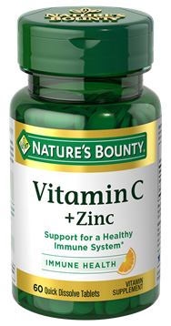 Nature's Bounty Vitamina C + gomas de zinco 60 c&aacute;psulas
