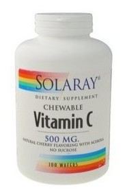 Solaray Vitamina C-500 Sabor Cereja 100Chewy tabl.