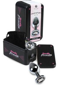 Plugue anal + bolsa de metal médio Plugue anal + bolsa de metal médio