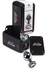Plugue anal + bolsa de metal médio Plugue anal + bolsa de metal médio