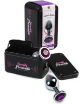 Plugue anal + bolsa de metal médio Plugue anal + bolsa de metal médio