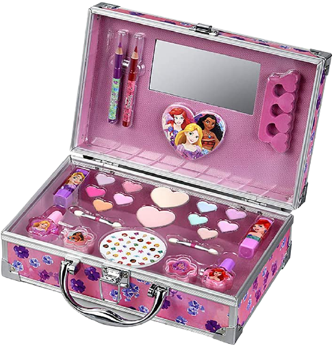 Saco de maquiagem da princesa de disney, jogo de maquiagem da princesa,  conjunto de maquiagem para