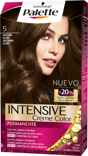Paleta de cores intensas Creme 5 Castaño Claro 115 ml Paleta de cores intensas Creme 5 Castaño Claro 115 ml