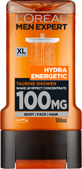 Gel de banho masculino Expert Hydra Energetic 100 mg 300 ml