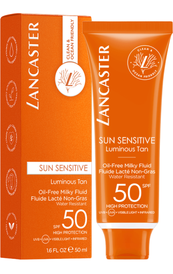 Fluido leitoso livre de óleo sensível ao sol spf50 50 ml