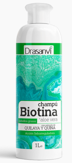 Drasanvi Shampoo de Biotina e Aloe Vera para Cabelos Oleosos