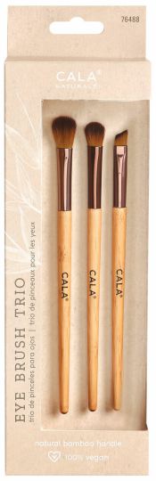 Trio de escovas de olhos de bambu Trio de escovas de olhos de bambu