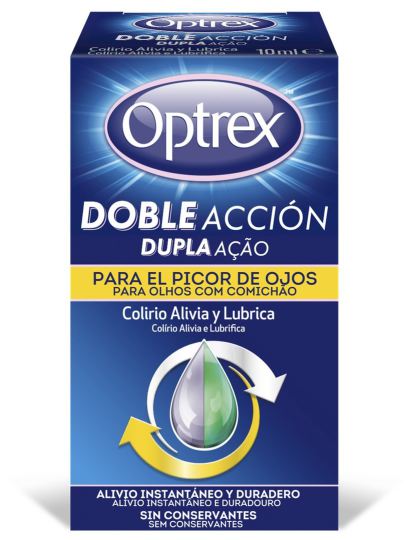 Gotas de dupla a&ccedil;&atilde;o para olhos secos com coceira Multidose 10 ml
